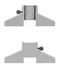 Caliper Depth Base T Bar Attachment for Dial Digital and Vernier Calipers, Carbon Steel Hardened, Screw Knob Mount, Front and Side View