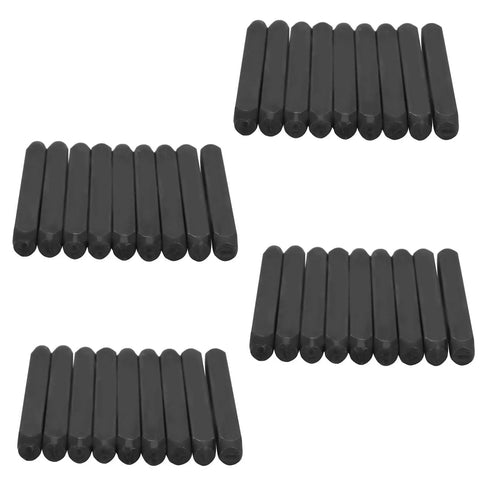 Multiple rows of 36Pcs Number Letter Punch Stamp Set For Metal Stamping 5mm Character Size Durable Steel Alphabet Kit