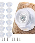 50 Pcs Nail On Rubber Feet For Cutting Boards And Furniture Legs Non Slip Silicone Gliders With Built In Stainless Steel Washers