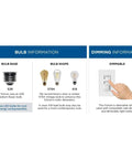 Bulb and dimming information for Durrell Collection Two-Light Flush Mount In Brushed Nickel 13 Inch Ceiling Light Fixture