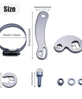 Heavy Duty Torque Arm Pair For eBike Conversions 86mm arm length, 14x10mm shaft hole, with C clip and fastener parts
