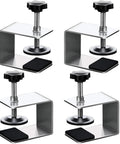 Four Piece Drawer Fixing Clips Set, Pro Grade Cold Rolled Steel Front Drawer Jigs For Cabinets Tables And Desks, Non Slip Mounting Clamps