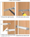 Installation guide for Real Deal Touch To Open Cabinet Hardware with steps for using spring loaded magnetic door catches.