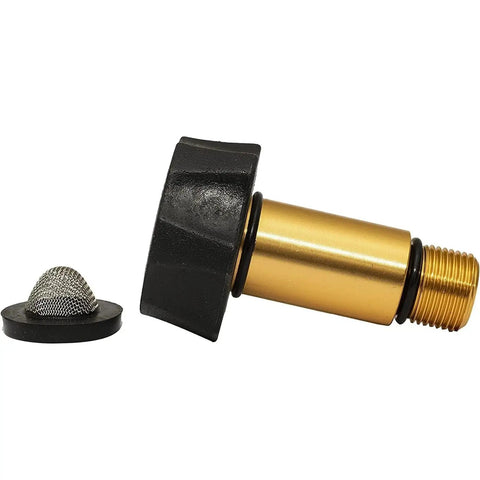 Brass Water Inlet Fitting For Pressure Washer 3/4 Inch Female To 3/8 Inch Male Quick Connect Durable Replacement Pump Part, side view