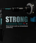 Impact Torx Bit Set 26 Piece Heavy Duty With S2 Steel Magnetic Bits shown with drill demonstrating magnetic tip strength