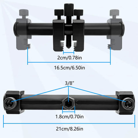 Universal Ribbed Drive Crankshaft Pulley Puller Kit adjustable claws dimensions
