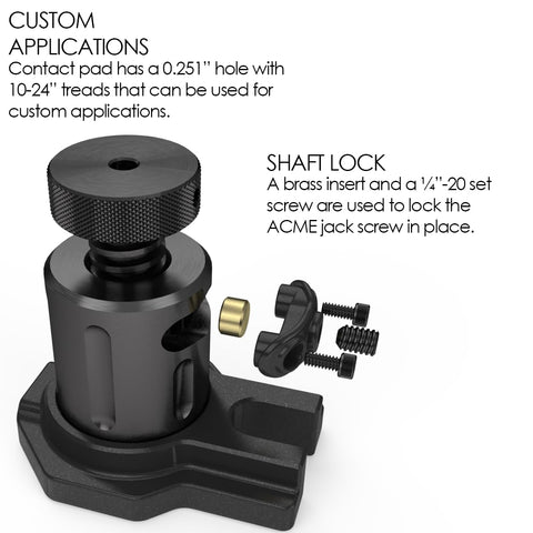 Beefy Heavy Duty Machinist Jack For Milling Machines With Three Quarters To Six ACME Screw Large 1.4 Inch Contact Pad