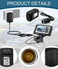Product image showing Straight Up Heavy Duty AC DC Converter and Car Cigarette Lighter Adapter for road trips and tech use.