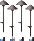 Low Voltage LED Landscape Path Lights 3W Cast Aluminum 12-24V 5 CCT 1800K To 5000K IP65 ETL Listed Oil Rubbed Bronze Pack Of 4
