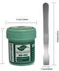 Lead Free No Clean SMD Solder Paste For Phone Repair With Tin 99 Percent Silver 0.3 Percent Copper 0.7 Percent Alloy 217 Degree Celsius High Temperature Bright Weld Point Strong Viscosity 50g Bottle with spatula