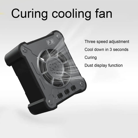 Portable Soldering Fume Extractor with 10000 RPM Brushless Motor, showcasing LED visibility, metal body, and cooling function.