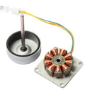 Mini 3 Phase Brushless AC Generator for Hands-On Science, DIY Teaching Kit showing internal components and wires