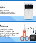 Pro Grade All In One Fiber Optic Tool Kit accessories with bottle, fiber optic scissors, Type-C charging line, anti drop bag
