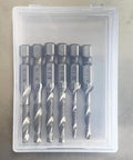 All In One Six Pack Drill And Tap Bit Set For Metal Wood And Plastic With Hex Shank Countersink Bits And Built In Taps in case