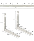 Dimensions of Heavy Duty Outdoor Wall Mount Bracket For Ductless Mini Split Condensers And Heat Pumps Universal Fit 9000-36000 BTU