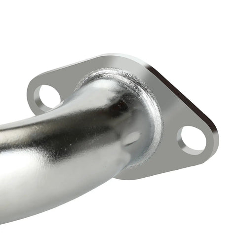 Silver Exhaust Header Pipe Replacement for Predator 420 301cc 8hp GX240 270 390 with flange and weld detail