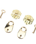 Vintage Hasp Latch Lock Set For Jewelry Boxes And Wooden Cabinets With Rustproof Zinc Alloy And Iron Construction Glossy Finish