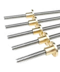 Stainless Steel Ball Screw T12 Lead Screw With Left Hand Thread 3mm Lead 304 Stainless Trapezoidal 350mm Length Reverse Left Hand Nut
