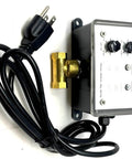 Top Shelf Electric Air Compressor Tank Drain Valve Designed To Kick Rust And Gunk Out Of Receivers With Timer Control 1/4 Npt 120 Volt Nema 4 wall mount unit with valves and wiring.