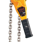 LB Series Steel Lever Hoist Three Quarters Ton Capacity with Weston-Style Load Brake, yellow all-steel construction hoist