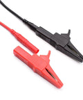 Auto Tech Test Lead Kit With Flexible Silicon Back Probes, Shielded Alligator And Large Crocodile Clips, red and black clips