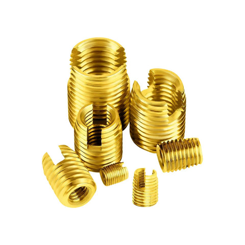 50 Pcs Self Tapping Thread Inserts Kit For Automotive Rail Transportation Beefed Up Durable Carbon Steel Construction With Rock Solid Wear Protection And Easy Installation For Heavy Duty Performance And Reliable Maintenance, brass thread inserts