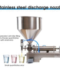 Pneumatic Liquid Filling Machine Automatic Paste Bottle Dispenser For Honey Chocolate Oil Cosmetics Boss Level Precision 100ml capacity stainless steel discharge nozzle with anti-drip system.