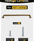 10 Inch Cabinet Bar Pulls With Antique Brass Finish 256mm Hole Centers Set Of 2, includes screws package contents