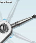Close-up view of fine adjustment handle of the Dial Indicator Magnetic Base Holder Kit With On Off Switch showing flexibility.