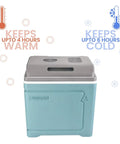 Massive 30L Electric Travel Cooler For Cars And Rvs 12V DC Portable Refrigerator with indicator for cooling and warming.