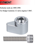 2 Pc Beefed Up Dowel Pin For 1989 To 1998 Cummins 12 Valve 5.9L Engine, CNC Anodized Aluminum 6061 T6, Prevents Dowel Backout, Boosts Timing Integrity, Heavy Duty Fitment For Diesel Trucks. Silver dowel pin retainer with screw for Cummins 5.9L 12V engine