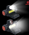 Dual LED Welding Headlamp Mount For Helmets And Hard Hats, Rechargeable Clip On Hood Light With Adjustable Brightness, 2 Pack