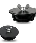 Mechanical Cleanout Gripper Plug Set Three Inch And Three And A Half Inch Reusable Sewer Drain Plugs For DWV Plumbing And Temporary Seal 2 Pack DIY Friendly Heavy Duty Access Point Plugs For Quick Removal And Tight Seal, black rubber