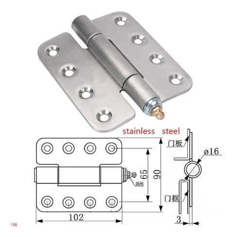 Heavy Duty Stainless Steel Container Door Hinge Built Like A Tank For Rugged Industrial Job Sites And Cargo Trailers Rust Proof Shop Ready Mounting Hardware with measurement diagram.