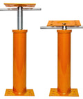 Adjustable Basement Floor Jack Posts, 2 Pack, 11 To 17 Inch Screw Post Supports, Stabilizer Jacks for house foundation, orange steel