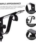 Heavy Duty Iron Triangle Shelf Brackets Black Metal Corner Supports 4 Pack showing sturdy black iron wall mount design.
