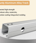 6.6Ft Sliding Barn Door Hardware Kit With Low Clearance Aluminum Alloy Box Rail Interior Track Quiet Rollers And Shock Absorbers For A Smooth Noiseless Sliding Experience Easy To Install Black Finish For Home And Office aluminum alloy track close-up