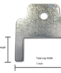 Universal Dispenser Replacement Key For Paper Towel And Toilet Tissue Dispensers, 1 inch wide, metal with hole, front view