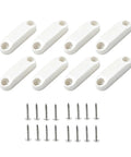 Magnetic Baggage Door Catches And Camper Cabinet Holder With Self Adhesive Backing Keeps Doors And Drawers Closed On Rough Roads No Drilling Required Heavy Duty Magnetic Latch For Storage Cabinets, 8 white catches with screws.