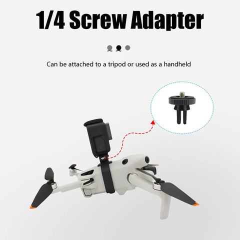 Vlog Ready Drone Camera Mount Top Carry Extension Bracket With One Quarter Inch Screw Tripod Adapter, drone fit