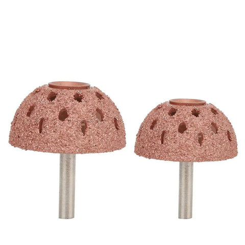 Built Tough Two Piece Tungsten Steel Bowl Grinding Heads For Tire Repair Angle Grinder Attachments, 42mm and 55mm sizes.