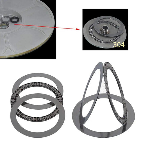 Steel bearing components for Swivel Turntable Lazy Susan For Dining Table Fits 70 To 120 Cm With Tempered Glass Marble Pattern