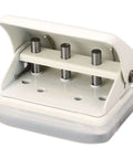 3 Hole Punch Handheld Metal Round Punch for DIY binders, notebooks, scrapbooks, metal body, front view, single unit