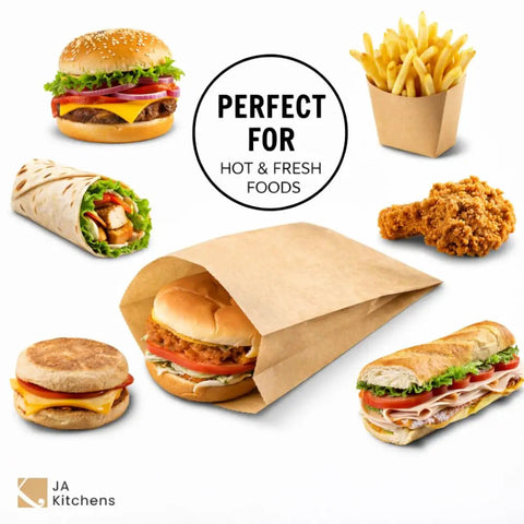 Real Deal Unbleached Kraft Paper Bags 200 Count With Thick Gussets For Serving Hot Pretzels Fresh Cookies And Loaded Sandwiches Hella Durable And Totally Earth Friendly Packaging For Picnics Or Chill Nights