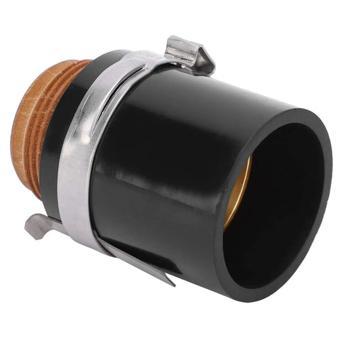 Upgrade Your Welding Game With This Top Tier Cloimei 420156 Retaining Cap Ceramic Plasma Nozzle, black ceramic nozzle with metal clamp.