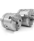 Upgrade Your Mini Lathe With This Rockin K11-80 3-Jaw Chuck And Mt2-80 Flange Adapter, heavy-duty metal, 80mm size, precise gripping.