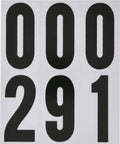 Reflective 3 Inch Mailbox Number Set With White And Silver Self Adhesive Digits Weather Resistant Outdoor Address Numbers For Home Includes 27 Digits Ready To Install displayed on sheet