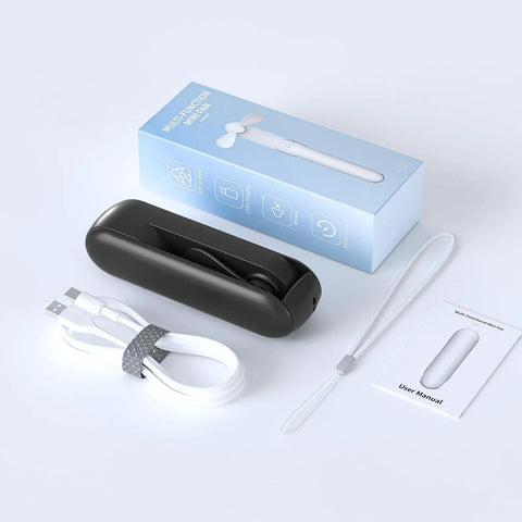 2 In 1 Portable Handheld Fan USB Rechargeable Personal Mini Fan With 8 To 15 Hours Run Time Battery Operated Foldable Pocket Size