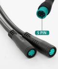 Y Splitter Extension Wire With Julet Type 5pin Connector for Bike Headlight Cable, 7 Inch Length, Waterproof, close-up view