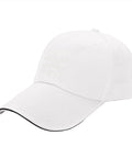 Vintage White Adjustable Cap For Women And Men, Modern Statement Hat with soft texture and classic baseball style
